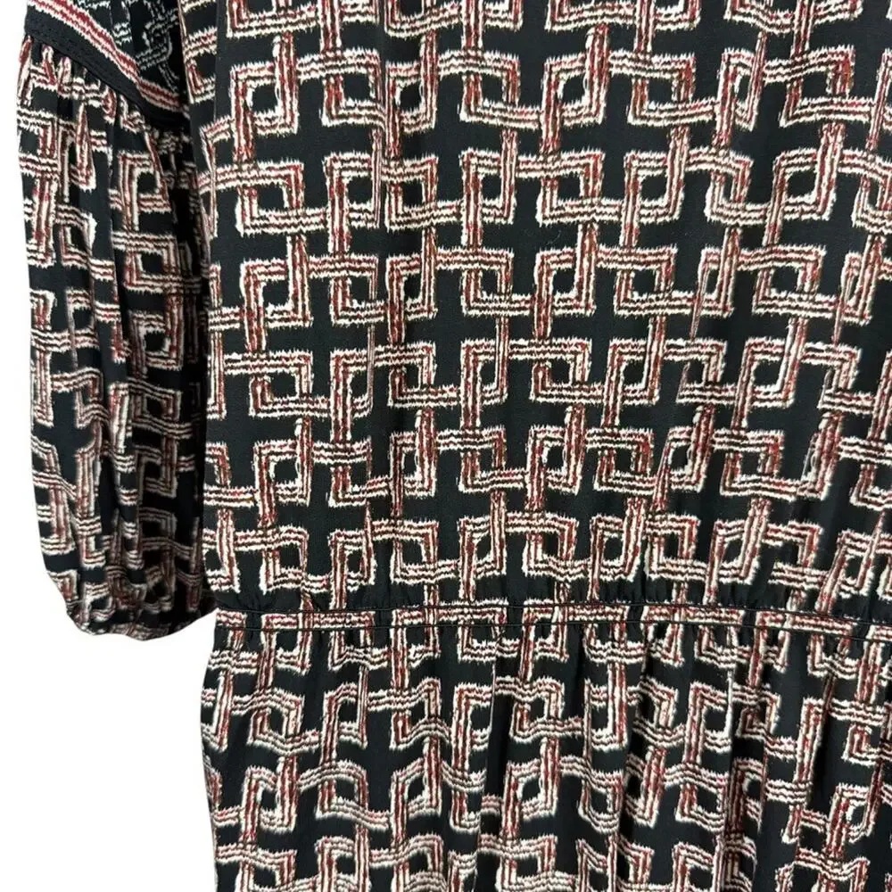 Max Studio Womens Black Blouson Long Sleeve Stretch Jersey Knit Dress sz M - Picture 12 of 16